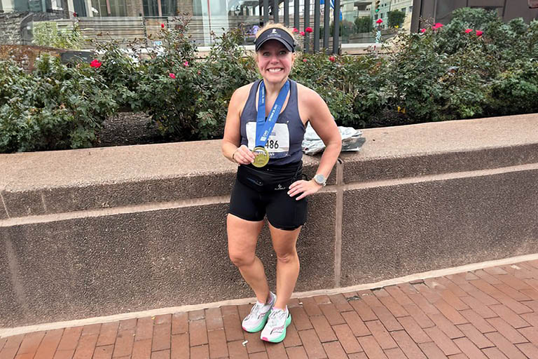 Regional rehab director Bethany Sattovia completes marathon